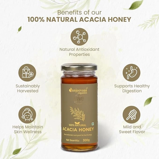 Natural Acacia Honey-Sanjeevani Organics