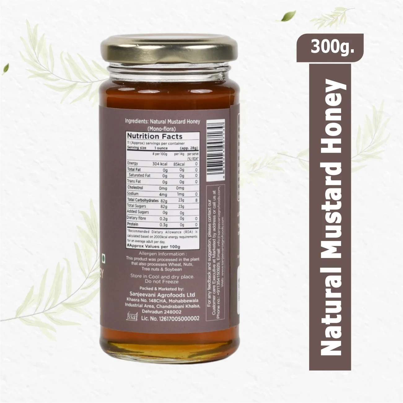 Natural Raw Mustard Honey-Sanjeevani
